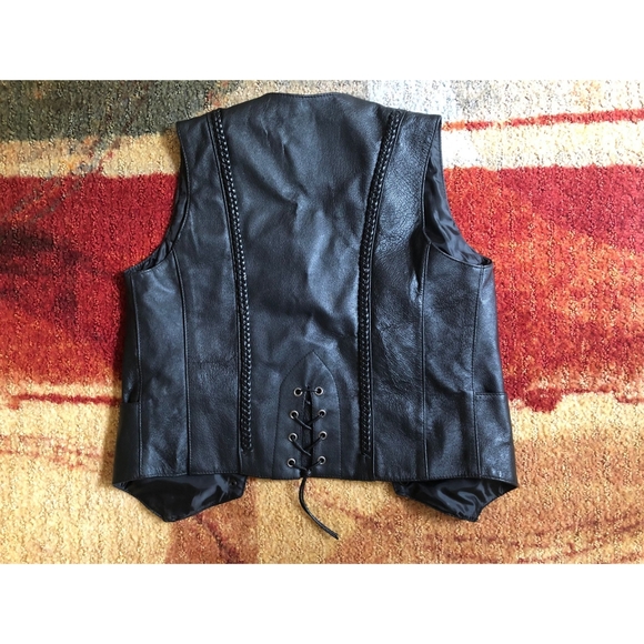 Dream Apparel Biker Leather Vest - Picture 2 of 5